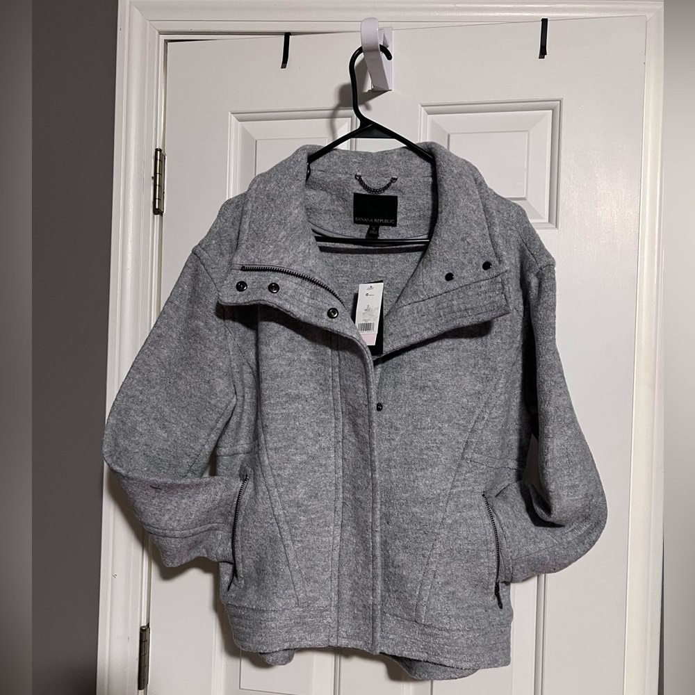 NWT Banana Republic Gray Jacket Size Petite Small PS